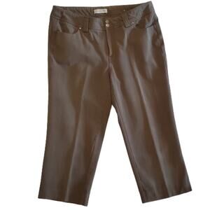 Christopher & Banks Green Dress Khaki Cropped Pants Size 12